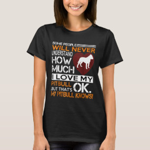 Pitbull-Shirt Ich liebe meinen Pitbull T-Shirt