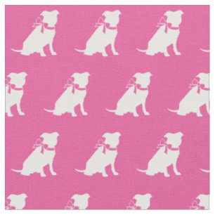 Pitbull Silhouette Pit Bull Pit Pink Pink Stoff