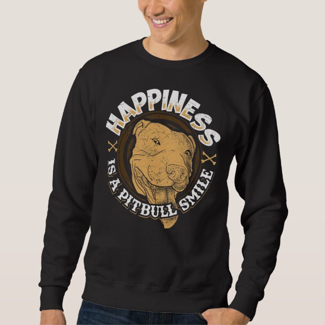 Pitbull Smile Dog Sweatshirt (Vorderseite)