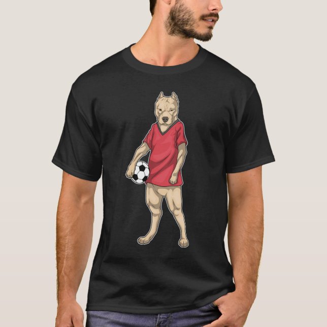Pitbull Soccer Player Soccer T-Shirt (Vorderseite)