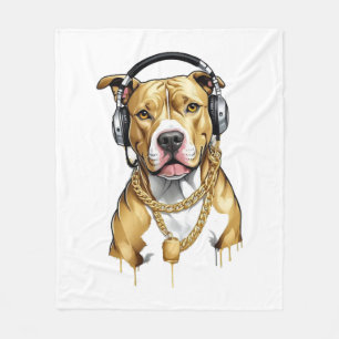 Pitbull-T-Shirt im Streetstyle Fleecedecke