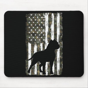 Pitbull Tarnmuster Amerikanische Flagge USA Hunde Mousepad