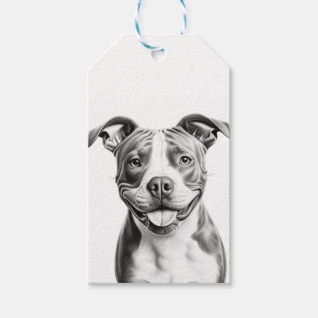 Pitbull Terrier Geschenkanhänger (Vorderseite)