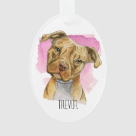 Pitbull Terrier Hundekopf-Neigung | addieren Ihren Ornament