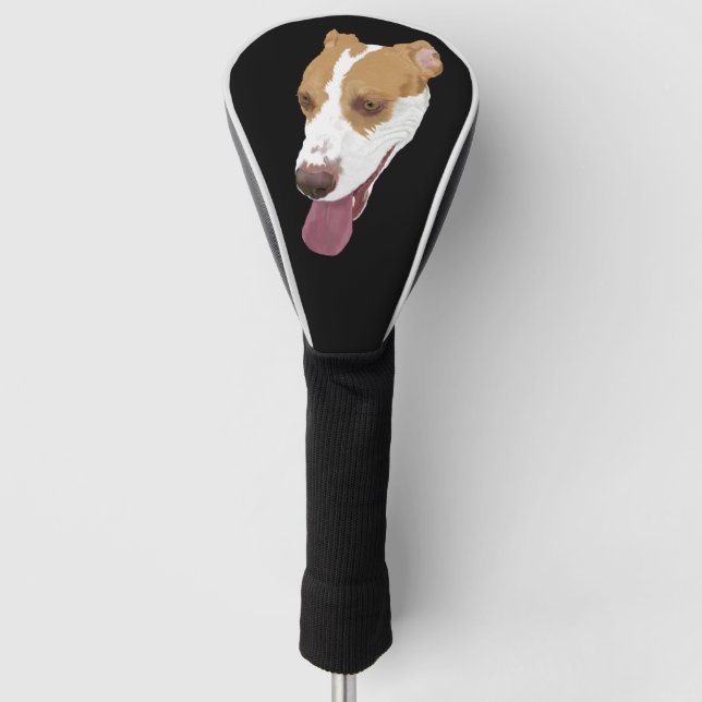Pitbull Terrier Mix Golf Headcover (Vorderseite)