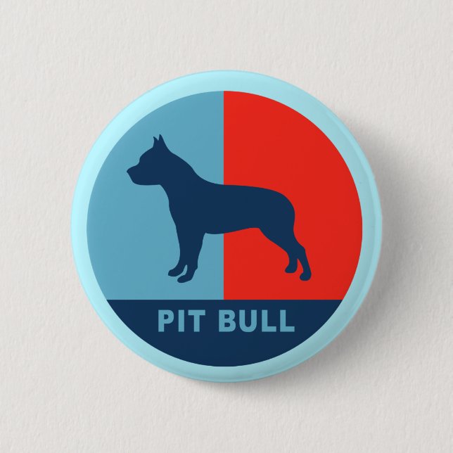 PitBull US-Stil Knopf Button (Vorderseite)