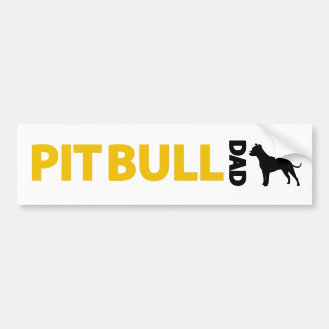 Pitbull Vater Autoaufkleber (Vorne)