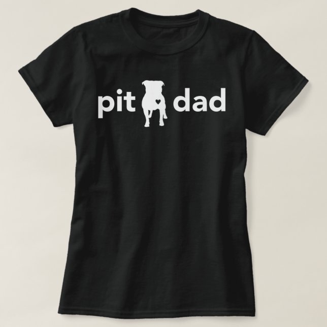 Pitbull Vater Funny T - Shirt für Pit Bull Liebhab (Design vorne)