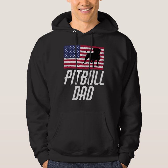 Pitbull-Vater Hoodie (Vorderseite)