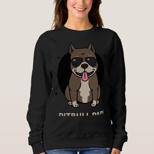 Pitbull Vater Hunde Sweatshirt (Vorderseite)
