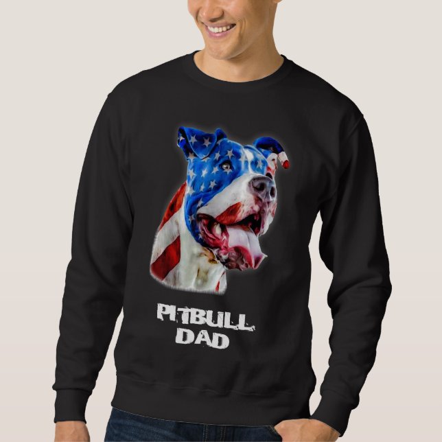 Pitbull Vater Pitbull Lover Pitbull Eigentümer Sweatshirt (Vorderseite)