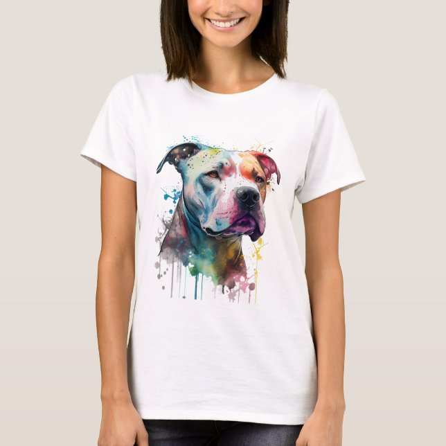 Pitbull vibrante: un toque de vida T-Shirt (Vorderseite)