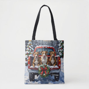 Pitbull Weihnachtsroter LKW Feiertag Tasche