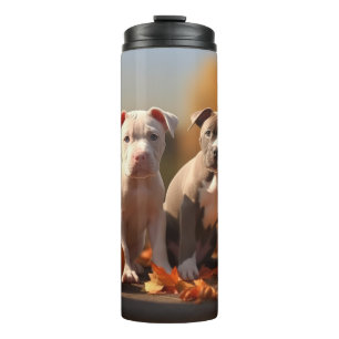 Pitbull Welpe Herbst Delight Pumpkin Thermosbecher