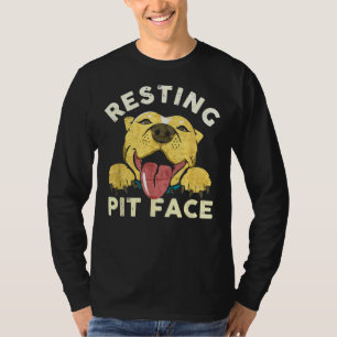 Pitbull Welpe Ruhepause Gesichter sonnengestört tu T-Shirt