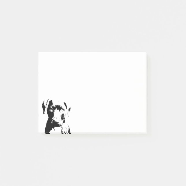 Pitbull Welpengesicht Post-it Klebezettel (Vorderseite)