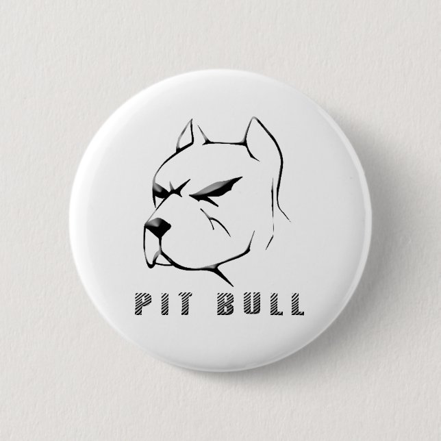 Pitbull zeichnen button (Vorderseite)
