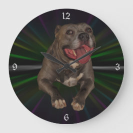 Pitbulle Wall Clock Große Wanduhr