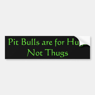 Pitbullen sind für Umarmungen Autoaufkleber