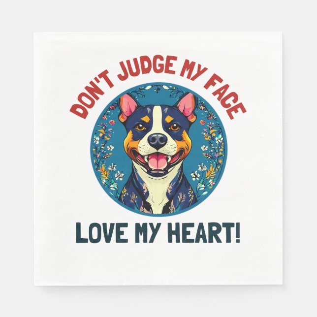 Pitbulling Serviette (Vorderseite)