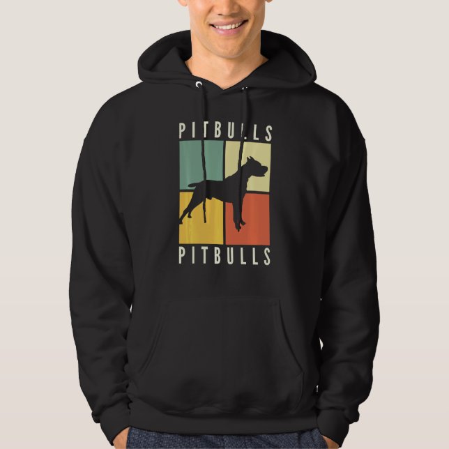 Pitbulls Dog Design Hoodie (Vorderseite)