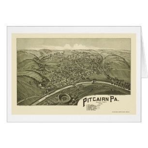 Pitcairn, carte panoramique de PA - 1901