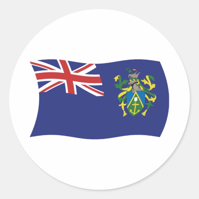 Pitcairn-Inseln-Flaggensticker Runder Aufkleber (Vorderseite)