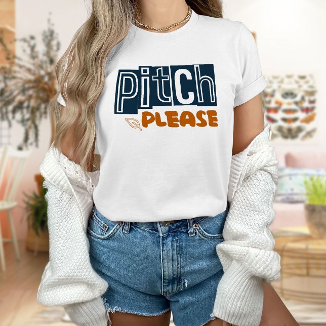 Pitch bitte Shirt, Baseball T-Shirt (Von Creator hochgeladen)