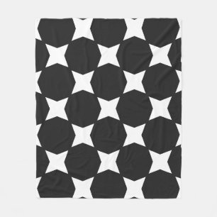 Pitch Pastell & Soft White Star Design Fleecedecke