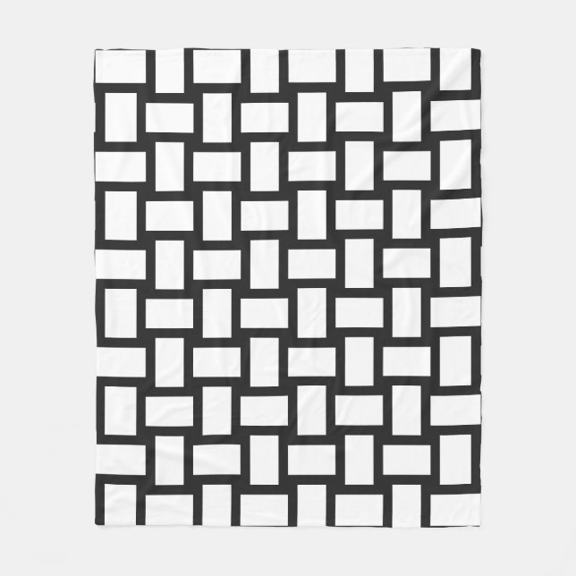 Pitch Pastell & White Weave Design Fleecedecke (Vorderseite)