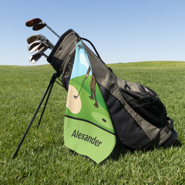 Pitch Shot von Panikgeplagtem Duffer Golfhandtuch (Gras)