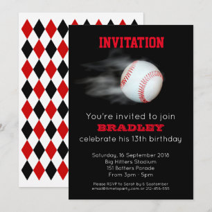Pitch The Ball Baseballteam Anpassbar Editierbar Einladung