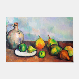 Pitcher and Fruit, Paul Cezanne Fußmatte
