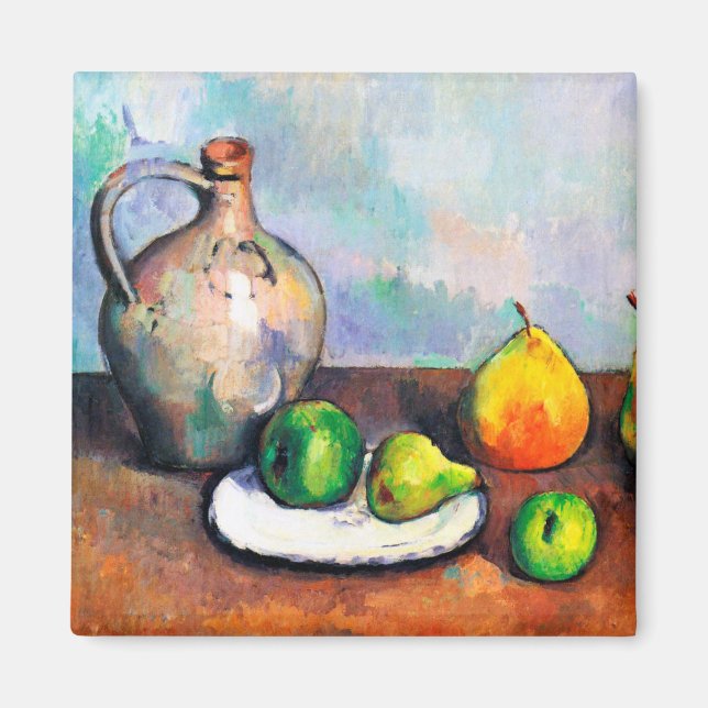 Pitcher and Fruit, Paul Cezanne Magnet (Vorne)