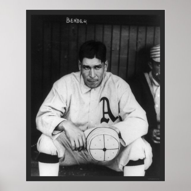 Pitcher Bender Athletics Baseball 1910 Poster (Vorne)