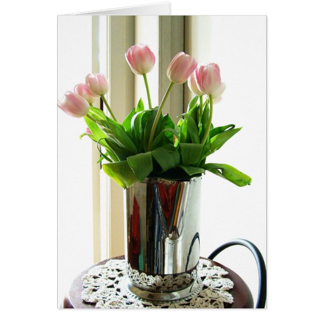 Pitcher de tulipes roses (Devant)