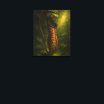 Pitcher Plant: Toxic Elegance Impressionist Art Leinwanddruck<br><div class="desc">A stunningly rendered impressionist oil painting of the carnivorous Pitcher Plant, a centerpiece of the 'Toxic Elegance' collection. This piece highlights the unique, vessel-like form of the Nepenthes, textured with vibrant spotted patterns and a translucent hood. Utilizing dramatic chiaroscuro, the deep, moody shadows of the jungle canopy provide a stark...</div>