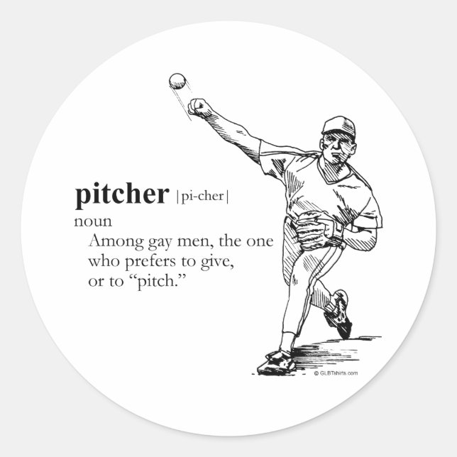 PITCHER RUNDER AUFKLEBER (Vorderseite)