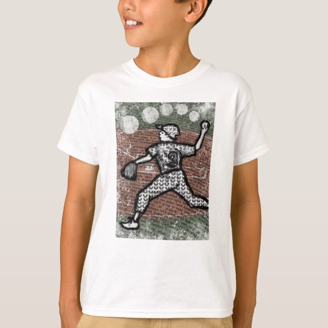 Pitcher T-Shirt Little League Boy (Devant)