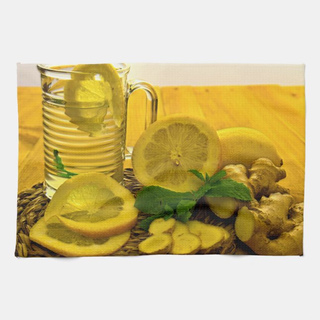 Pitcher von Lemon Tea Geschirrtuch (Horizontal)