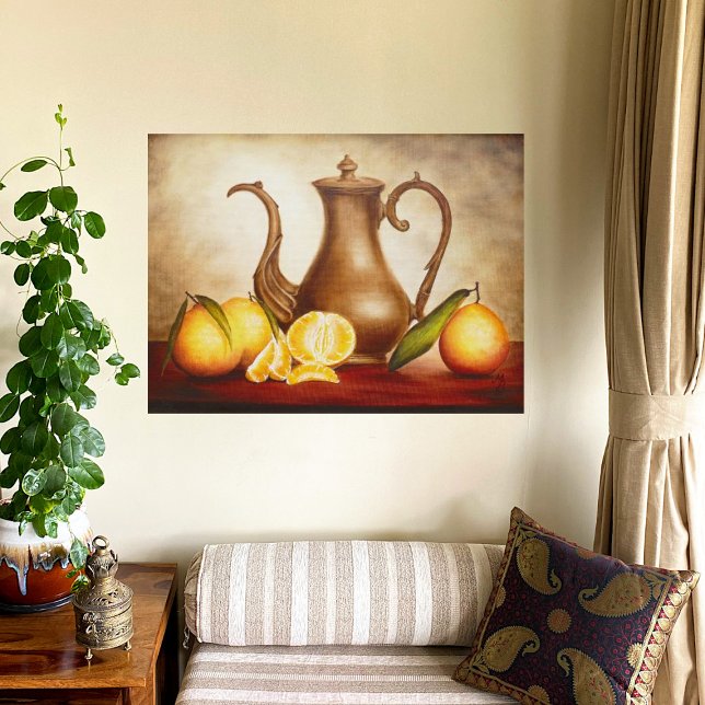 Pitcher with Oranges - Art Print Poster (Von Creator hochgeladen)