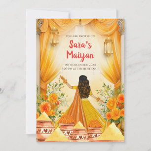 Pithi Einladungen Maiyan Einladungen, Haldi einlad