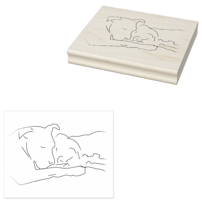 Pitiv in Liebe Gummistempel (Stempel)