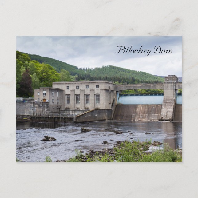 Pitlochry Dam Postkarte (Vorderseite)