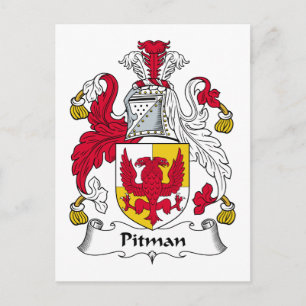 Pitman Familienwappen Postkarte