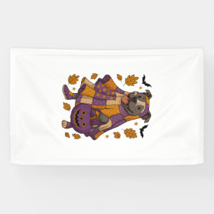 Pitpull-Hund-Geist Halloween Banner
