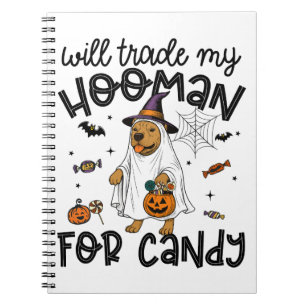 Pitpull-Hund Halloween Geist Gruselig Notizblock