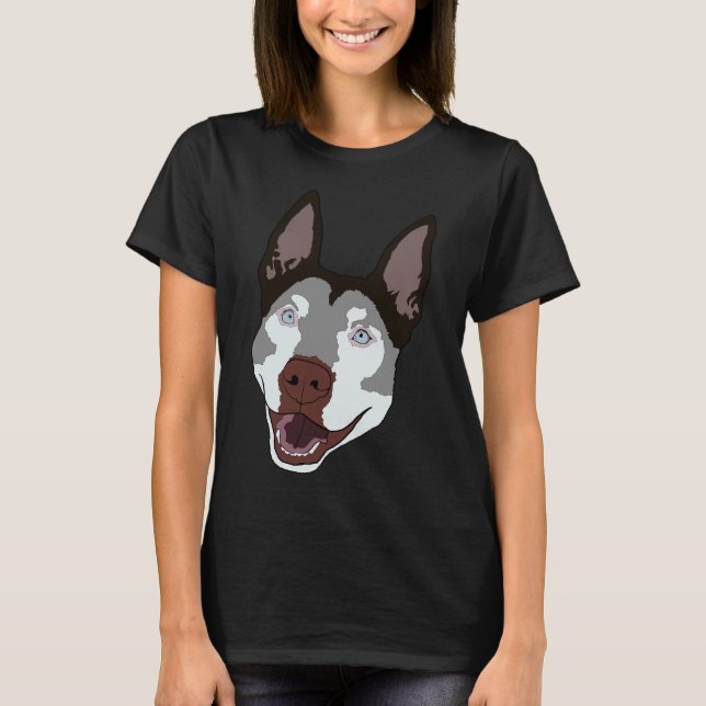 Pitsky Pitbull Husky Mix T-Shirt (Vorderseite)