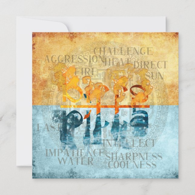 PITTA DOSHA - Carte de voeux (Devant)