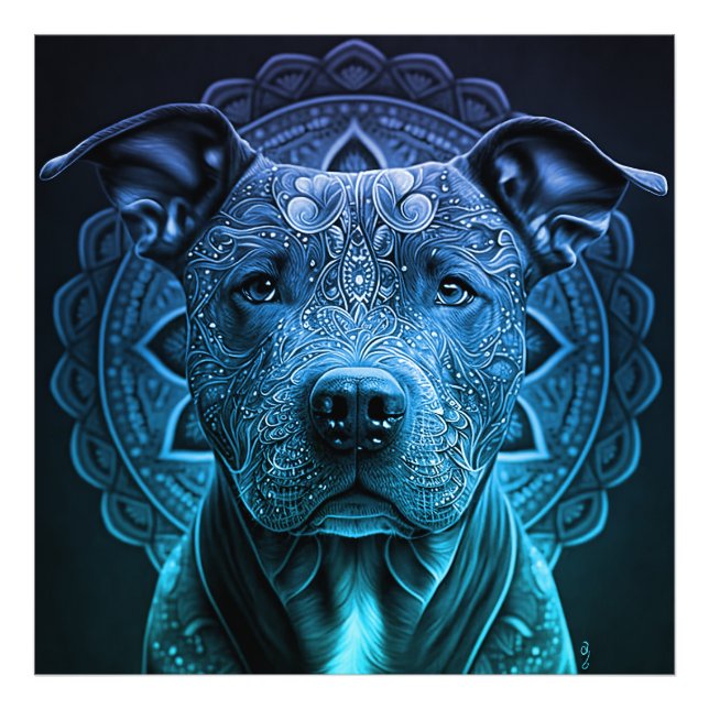 Pittbull-Hunderasse Fotodruck (Vorne)